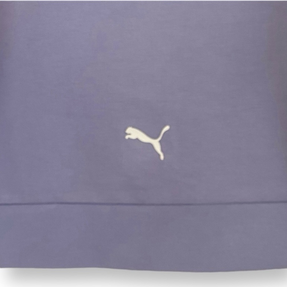 PUMA Lavender Cropped Terry Hoodie - Lightweight Spring Athleisure - Small NWT - Picture 11 of 14